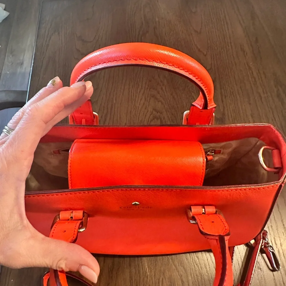 Kate Spade Charlotte Street Sylvie Leather Purse Tote Satchel Maraschino